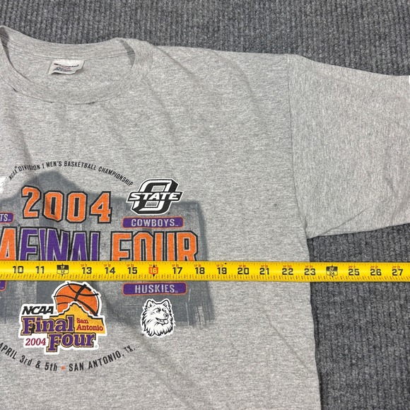 Vintage Champion Shirt Men's L 2004 NCAA Basketball Final Four Champion Grey - Picture 5 of 6